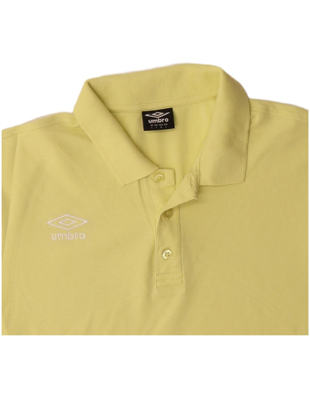Polo da uomo UMBRO grande in cotone giallo