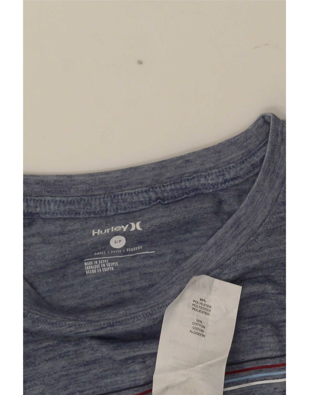 T-shirt grafica da uomo Hurley Top in poliestere chiazzato blu navy