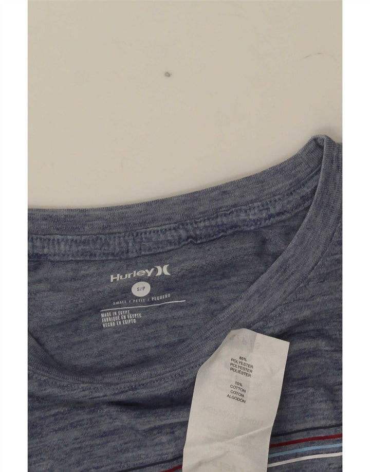 T-shirt grafica da uomo Hurley Top in poliestere chiazzato blu navy