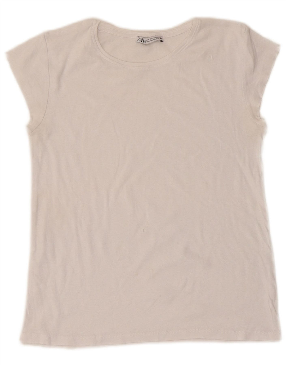 T-shirt Zara da donna Top UK 8 Small bianca