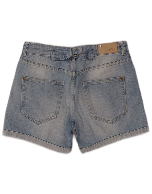 Rifle Womens Distressed Denim Shorts W25 XS Blue Cotton