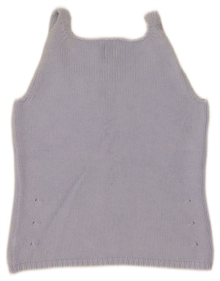 Canottiera corta in maglia da donna Gap UK 8 piccola in cotone blu