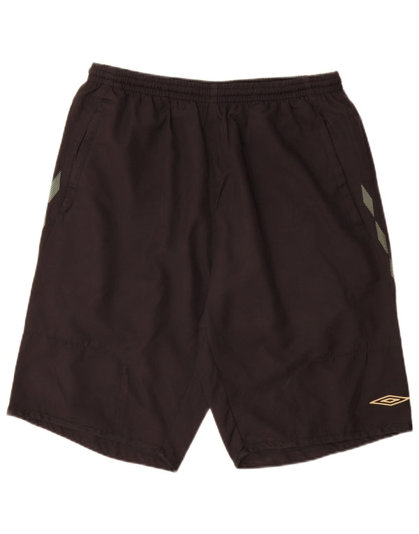 Umbro Mens Sport Shorts XL Black Geometric Polyester