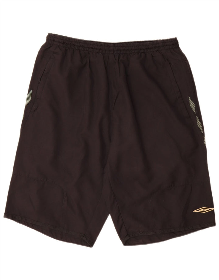 Pantaloncini sportivi da uomo Umbro XL Poliestere geometrico nero