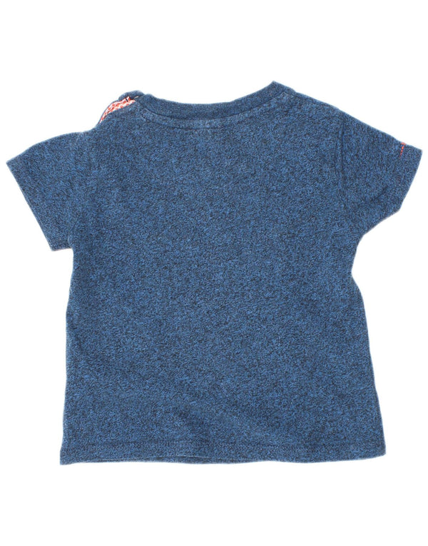 Ted Baker T-shirt grafica per neonato da bambino 18-24 mesi blu navy chiazzato
