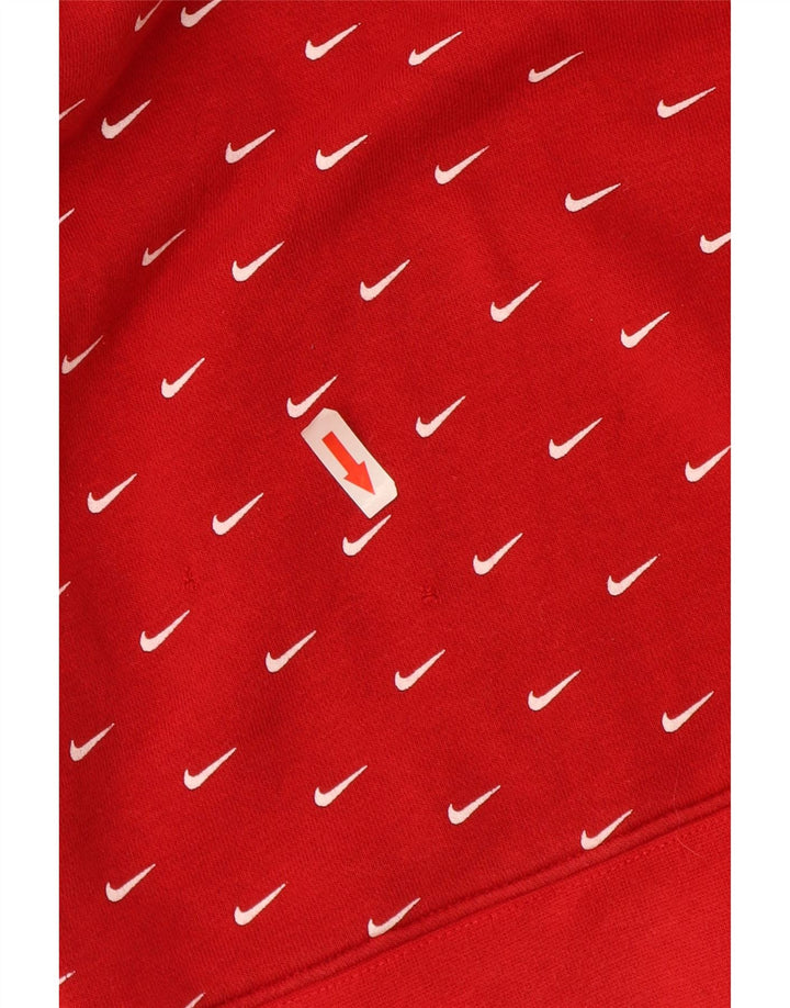 Felpa con cappuccio grafica Nike da bambino 5-6 anni in cotone rosso medio