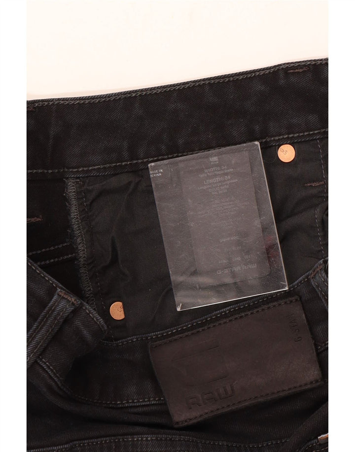 Jeans slim da uomo G-Star 3301 W34 L34 cotone nero