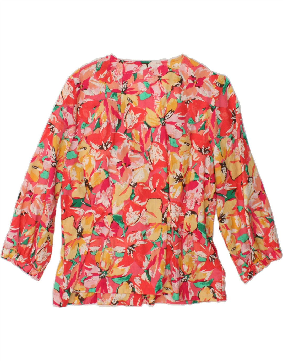 MONSOON Womens 3/4 Sleeve Blazer Jacket UK 14 Large Multicoloured Floral Vintage Monsoon and Second-Hand Monsoon from Messina Hembry 