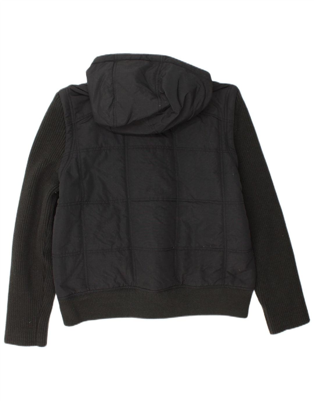 Giacca imbottita con cappuccio da uomo Converse UK 40 grande nylon nero