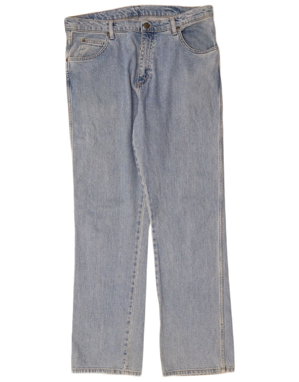 Jeans dritti da uomo vestibilità regolare WRANGLER W36 L32 cotone blu