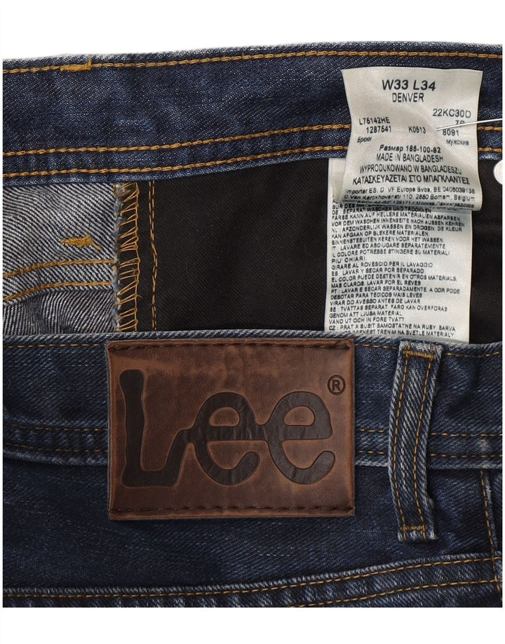 Jeans dritti da uomo Lee Denver W33 L30 cotone blu