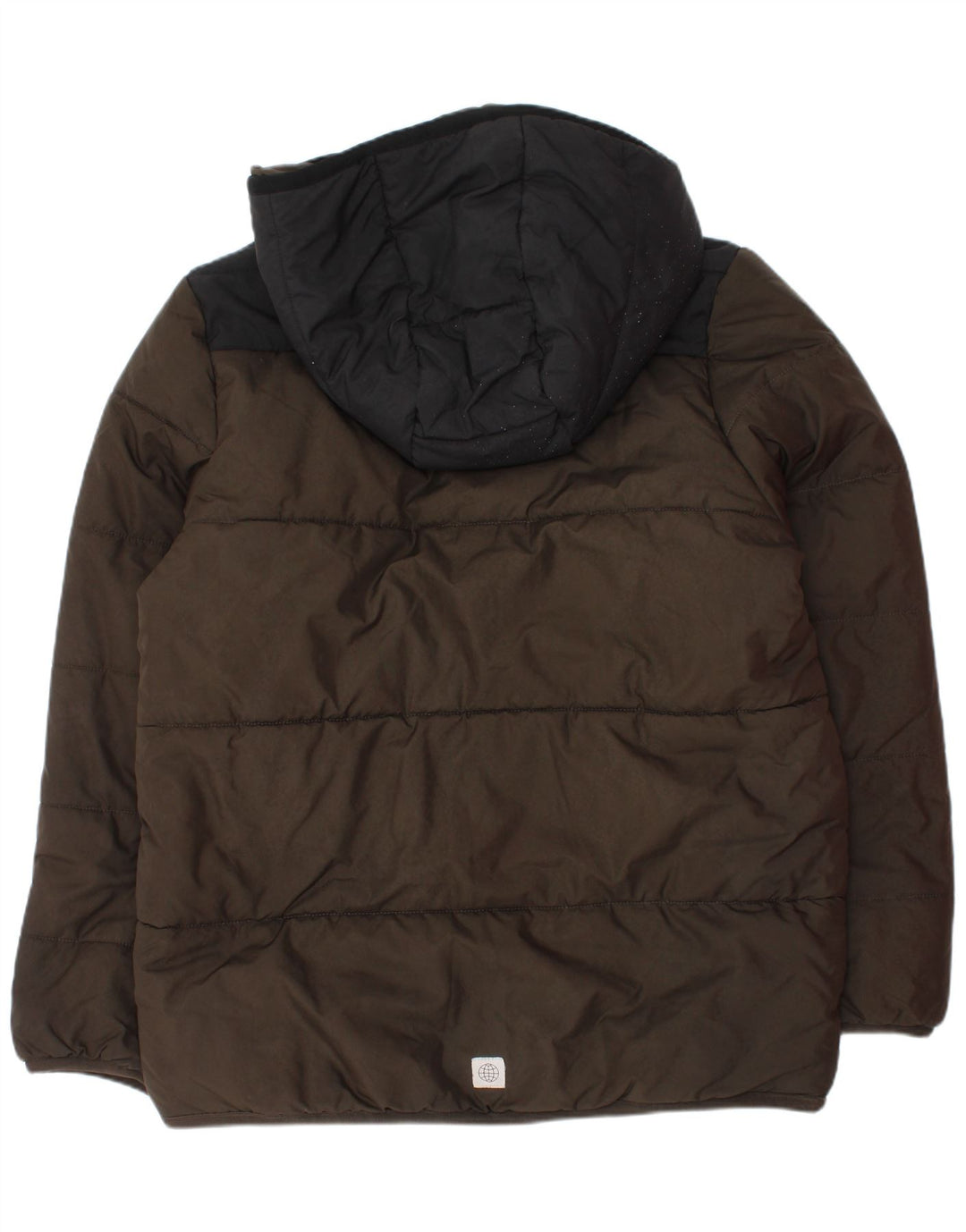 Giacca imbottita con cappuccio Adidas da ragazzo 9-10 anni Poliestere color block kaki