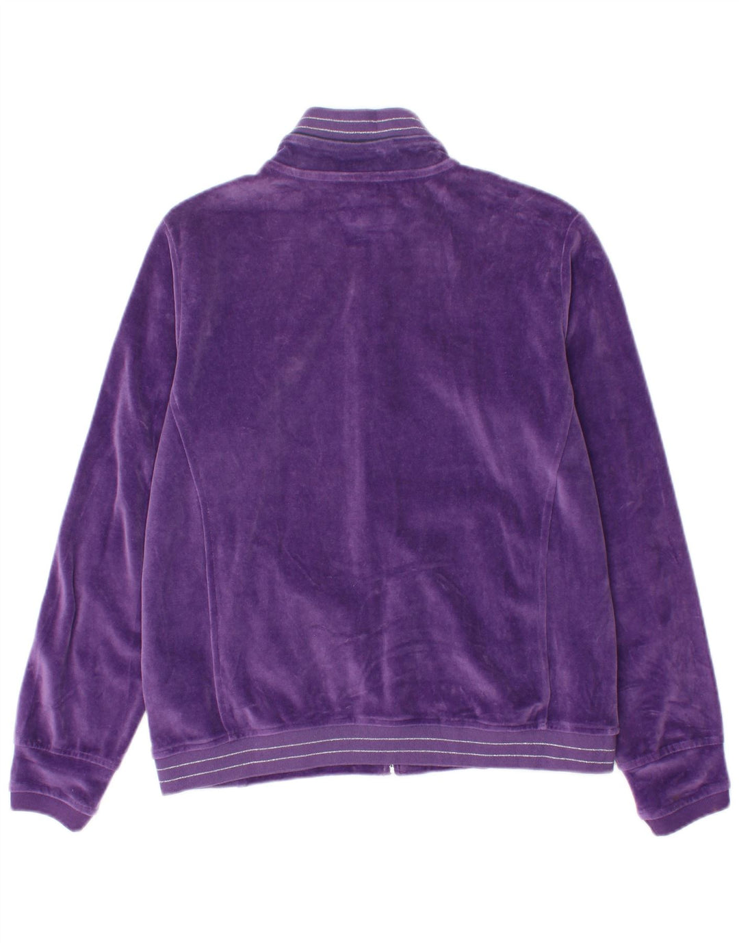 CHAMPION Giacca da tuta in velluto da donna UK 14 Cotone viola medio