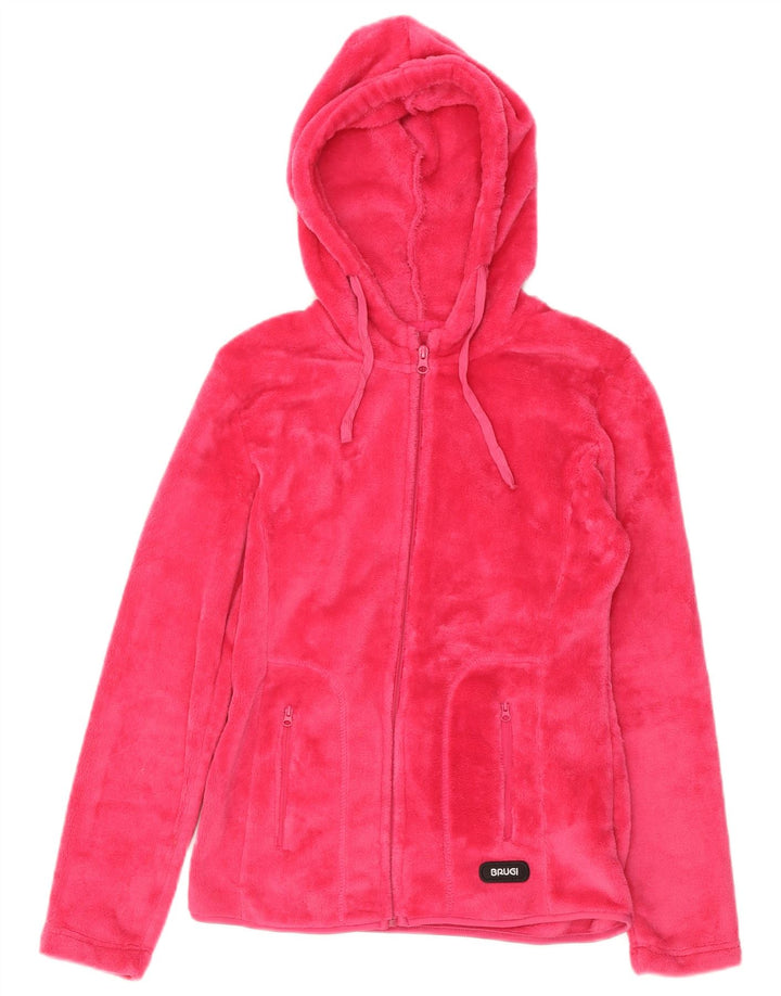 Giacca in pile con cappuccio da donna BRUGI UK 10 Small Rosa Poliestere