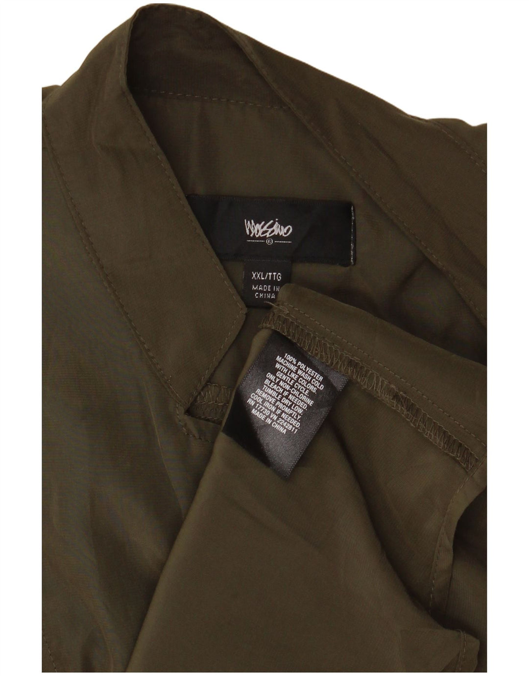 Mossimo Camicia militare senza maniche da donna Camicetta UK 20 2XL Poliestere kaki