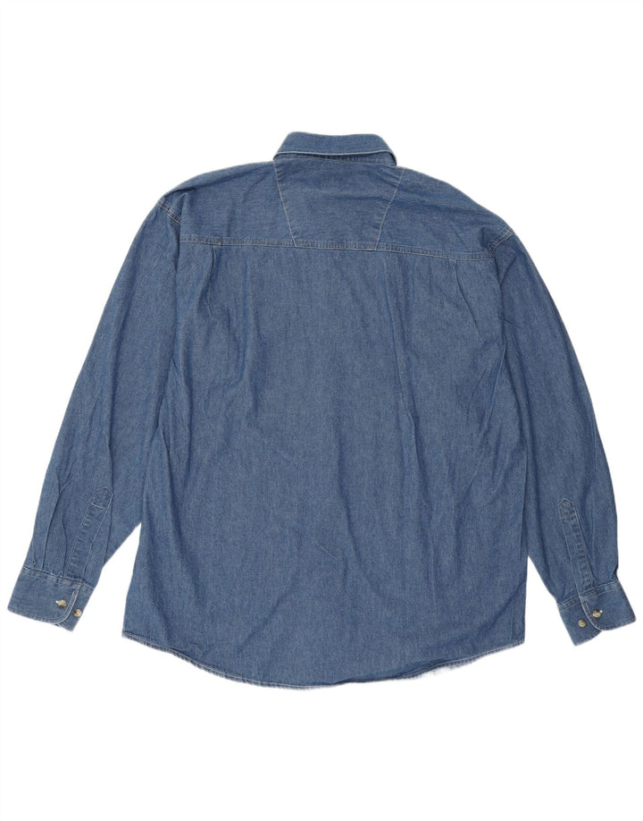 Camicia di jeans da uomo VINTAGE taglia 43/44 XL cotone blu