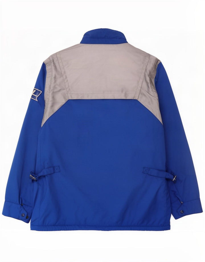 Giacca da corsa grafica da uomo Clover UK 40 Large Blu Colourblock in poliammide