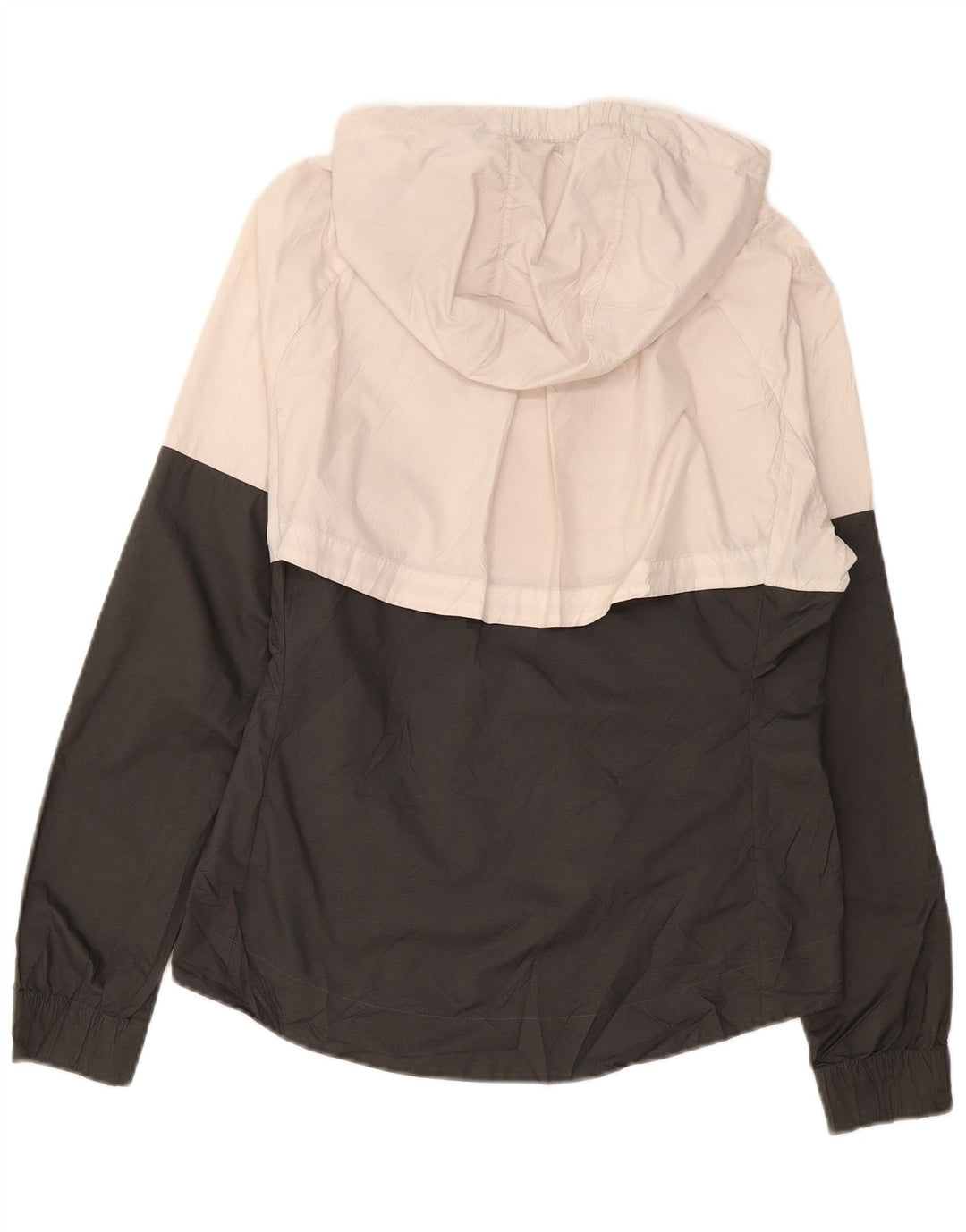 Giacca da ginnastica con cappuccio da donna Nike UK 14 Medium Off White Colourblock