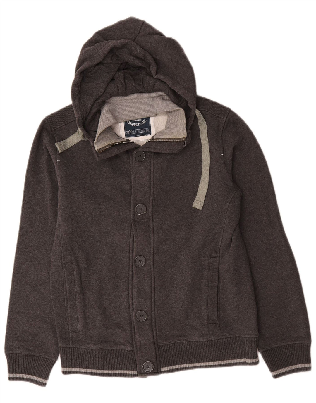 Maglione con cappuccio e zip da uomo Champion piccolo in cotone grigio