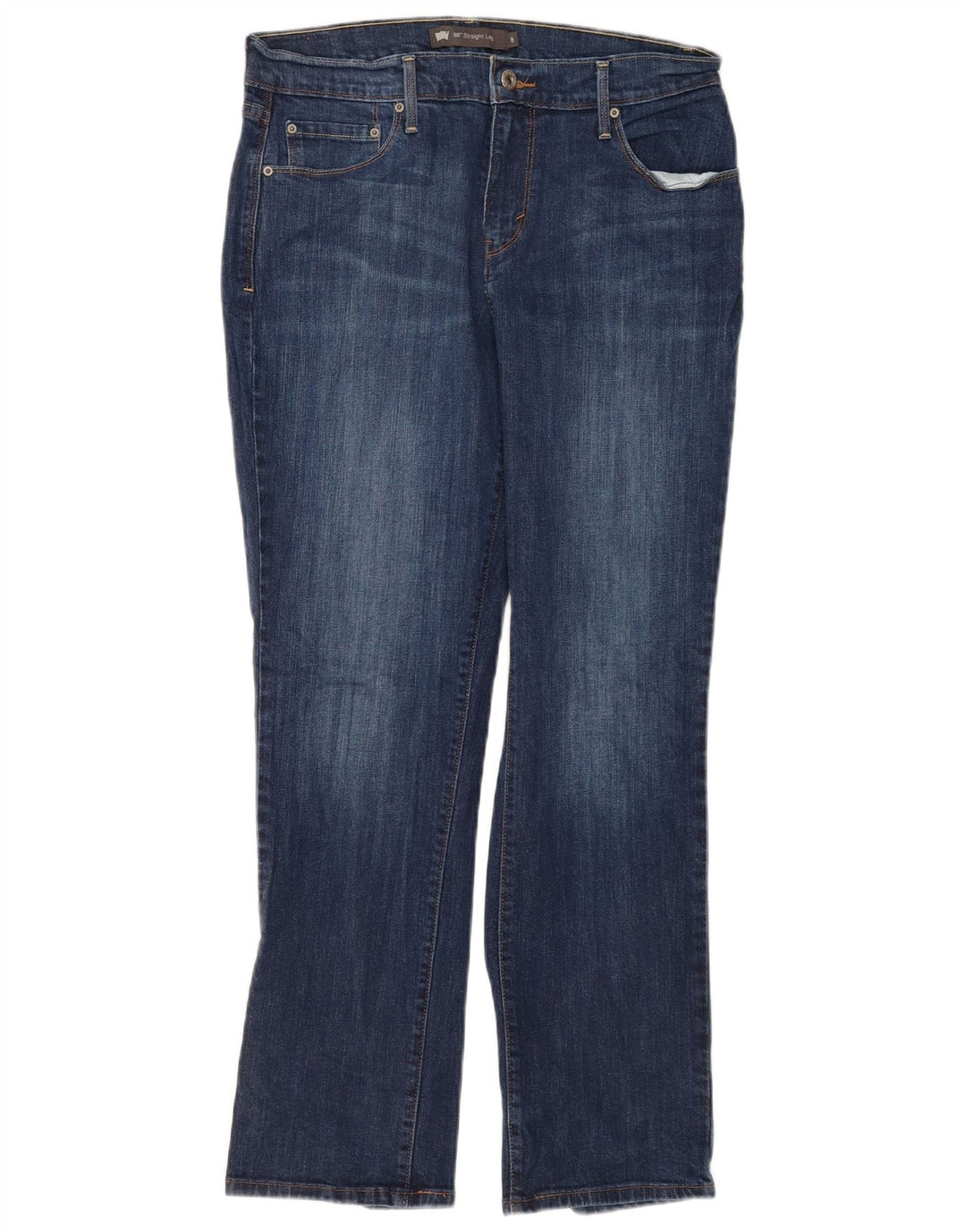 Levi's Donna 505 Jeans dritti US 8 Medio W29 L30 Cotone blu
