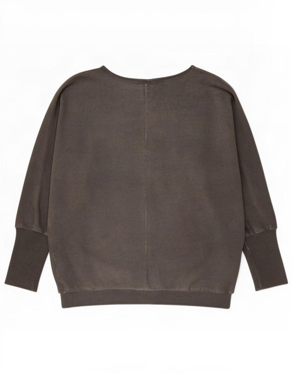 Gaudi Felpa oversize con grafica da donna UK 10 Small Grigio Cotone