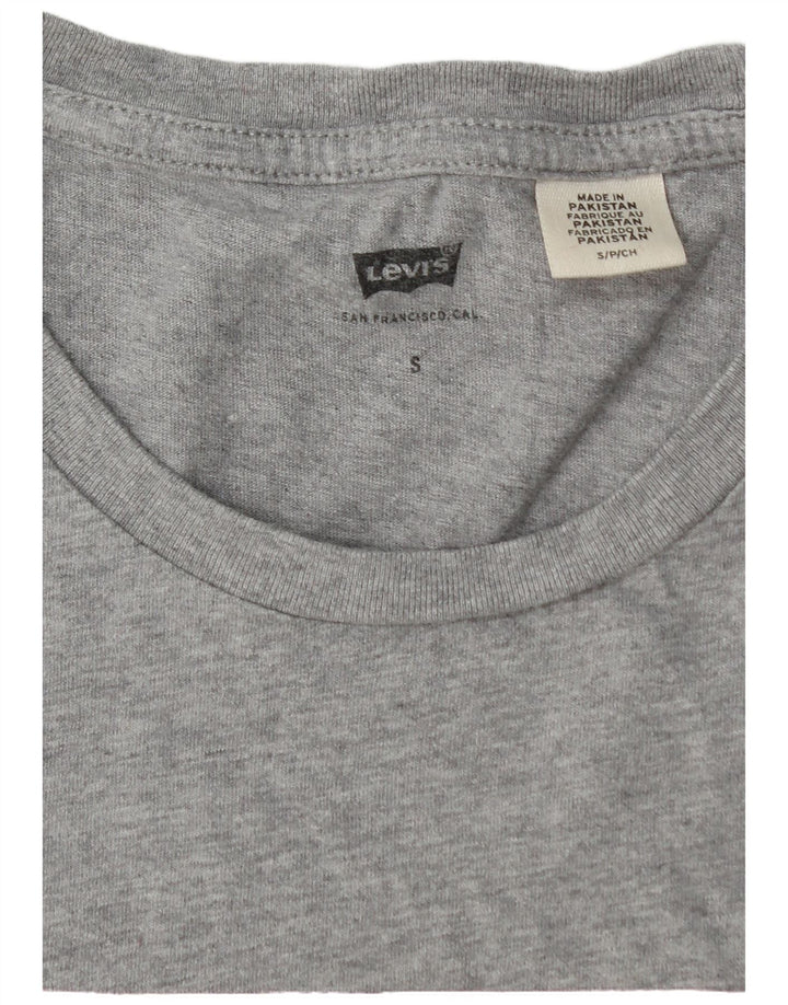 T-shirt grafica da uomo LEVI'S Top piccola in cotone grigio