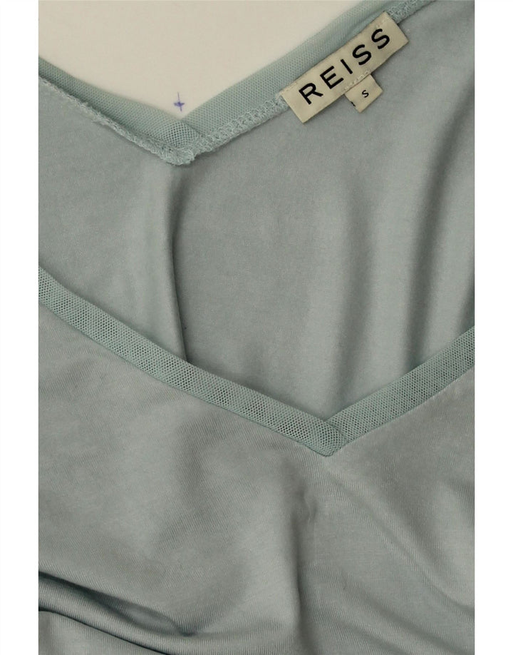 REISS Womens Vest Top UK 10 Small Blue Viscose Vintage Reiss and Second-Hand Reiss from Messina Hembry 
