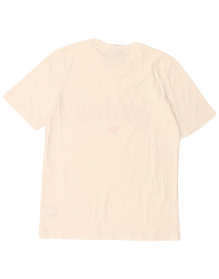 T-shirt grafica da uomo Adidas Top piccola in cotone bianco
