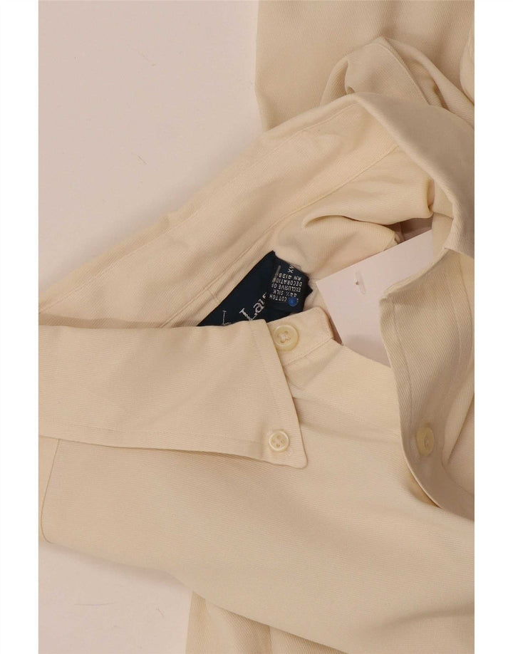 Camicia Ralph Lauren da uomo dalla vestibilità classica, grande, in cotone bianco sporco