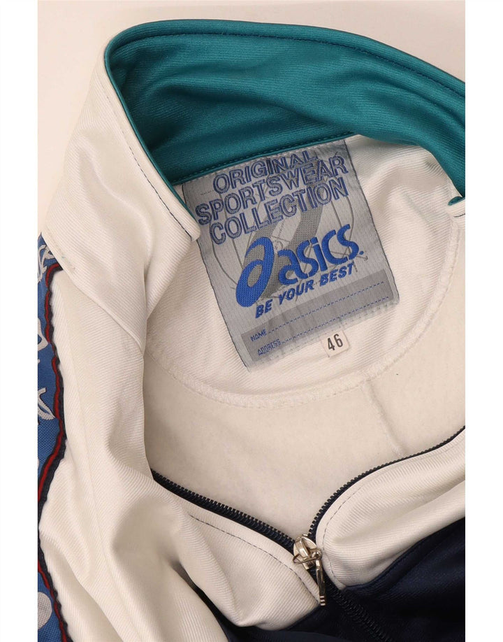 Giacca sportiva da uomo con grafica Asics IT 46 Small Blu Navy Colourblock