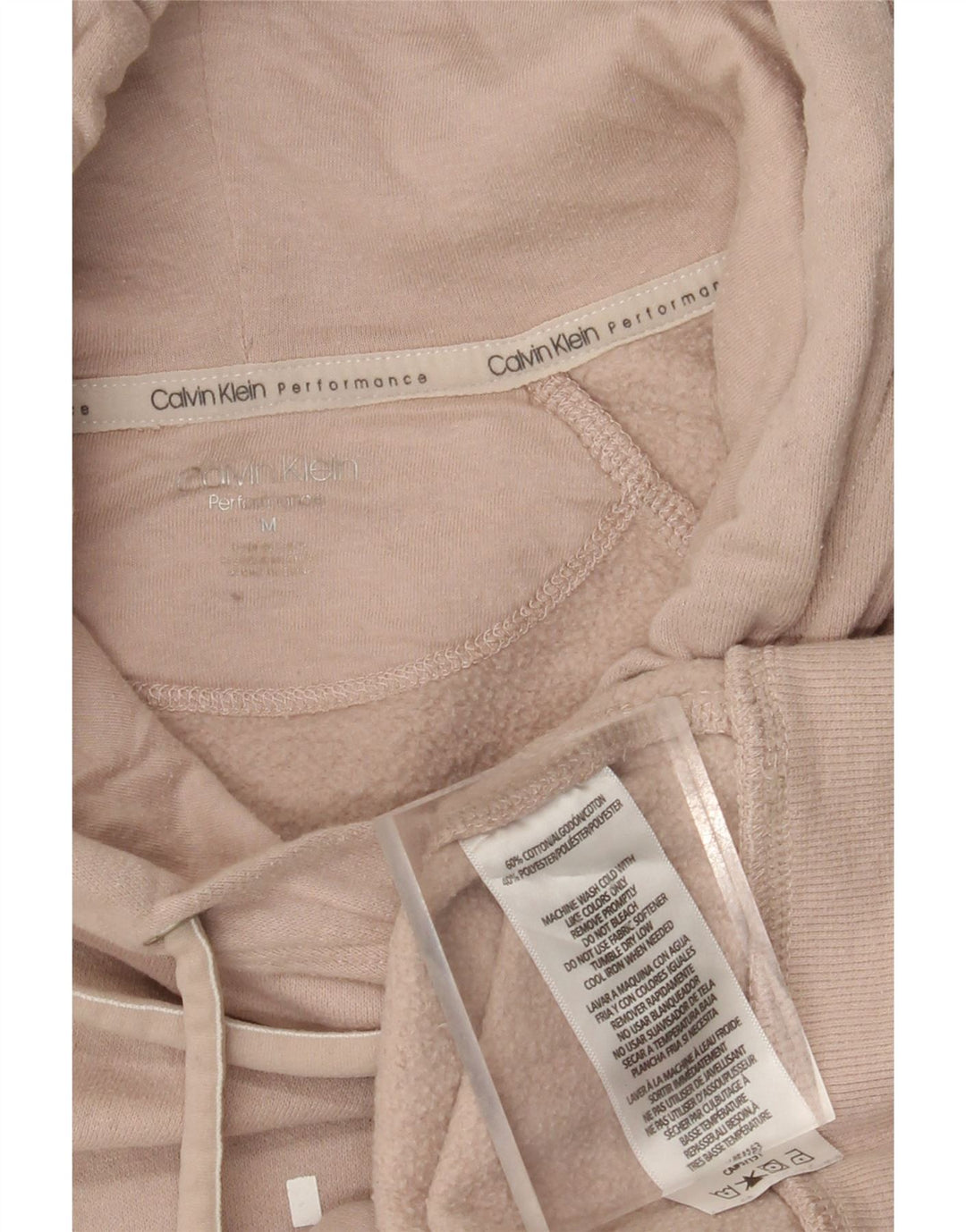 CALVIN KLEIN Maglione con cappuccio vestibilità ampia da donna Performance UK 14 Beige medio