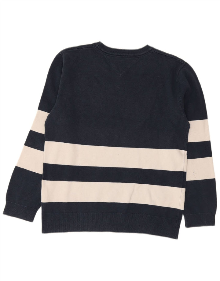 Maglione maglione girocollo da uomo Tommy Hilfiger piccolo color block blu navy