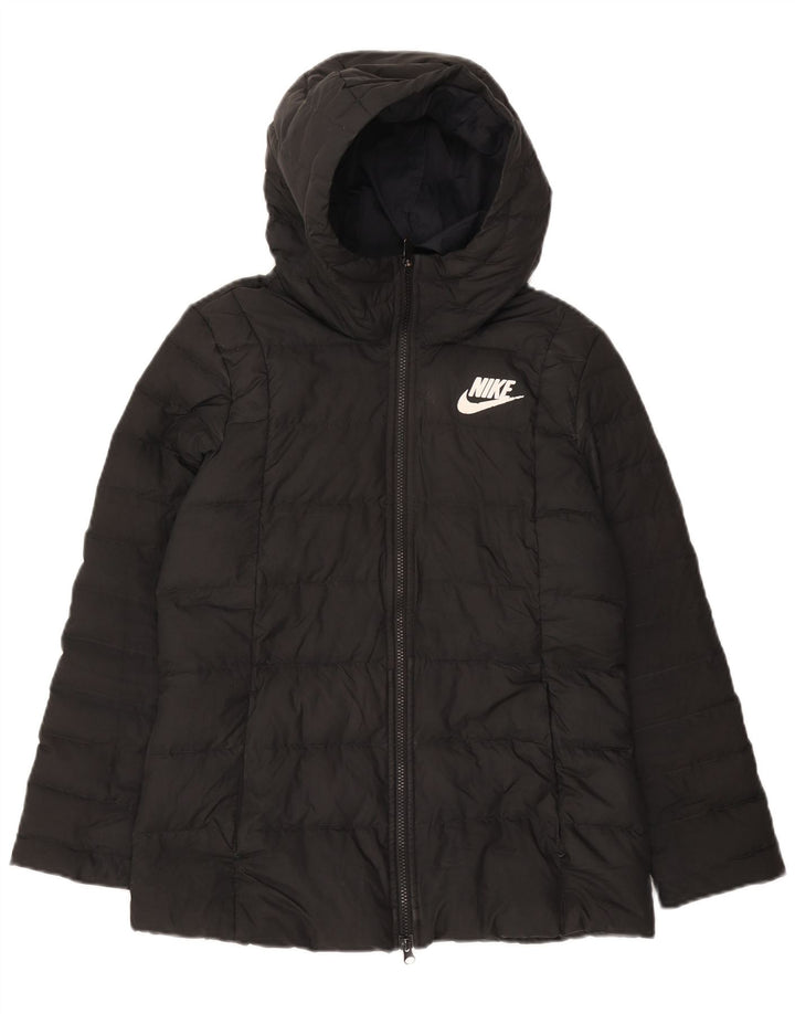 Giacca imbottita con cappuccio Nike da donna UK 12 Grigio medio