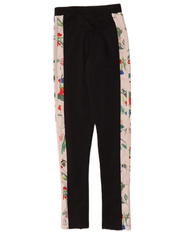 Leggings grafici da donna Adidas UK 6 XS poliestere color block nero