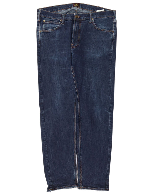 Jeans dritti da uomo LEE Daren Zip Fly W36 L32 in cotone blu