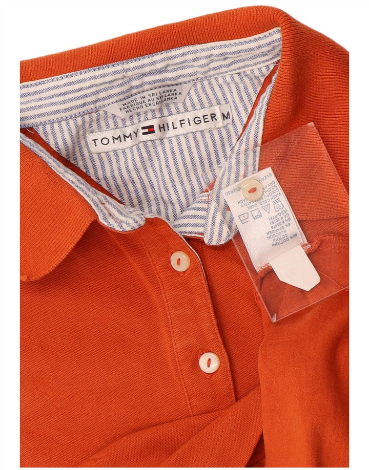 Polo da donna Tommy Hilfiger UK 12 cotone arancione medio