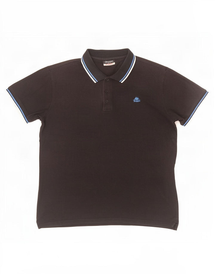 Polo Kappa da uomo XL a righe nere