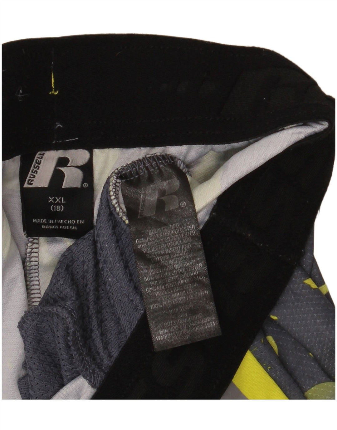 Pantaloncini sportivi da ragazzo Russell Athletic 15-16 anni 2XL Grigio mimetico