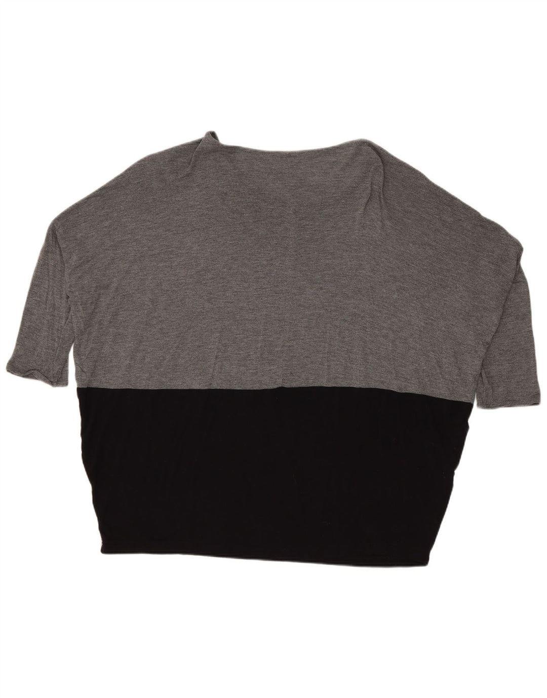 Top Zara da donna oversize con maniche a 3/4 UK 14 Colorblock grigio medio