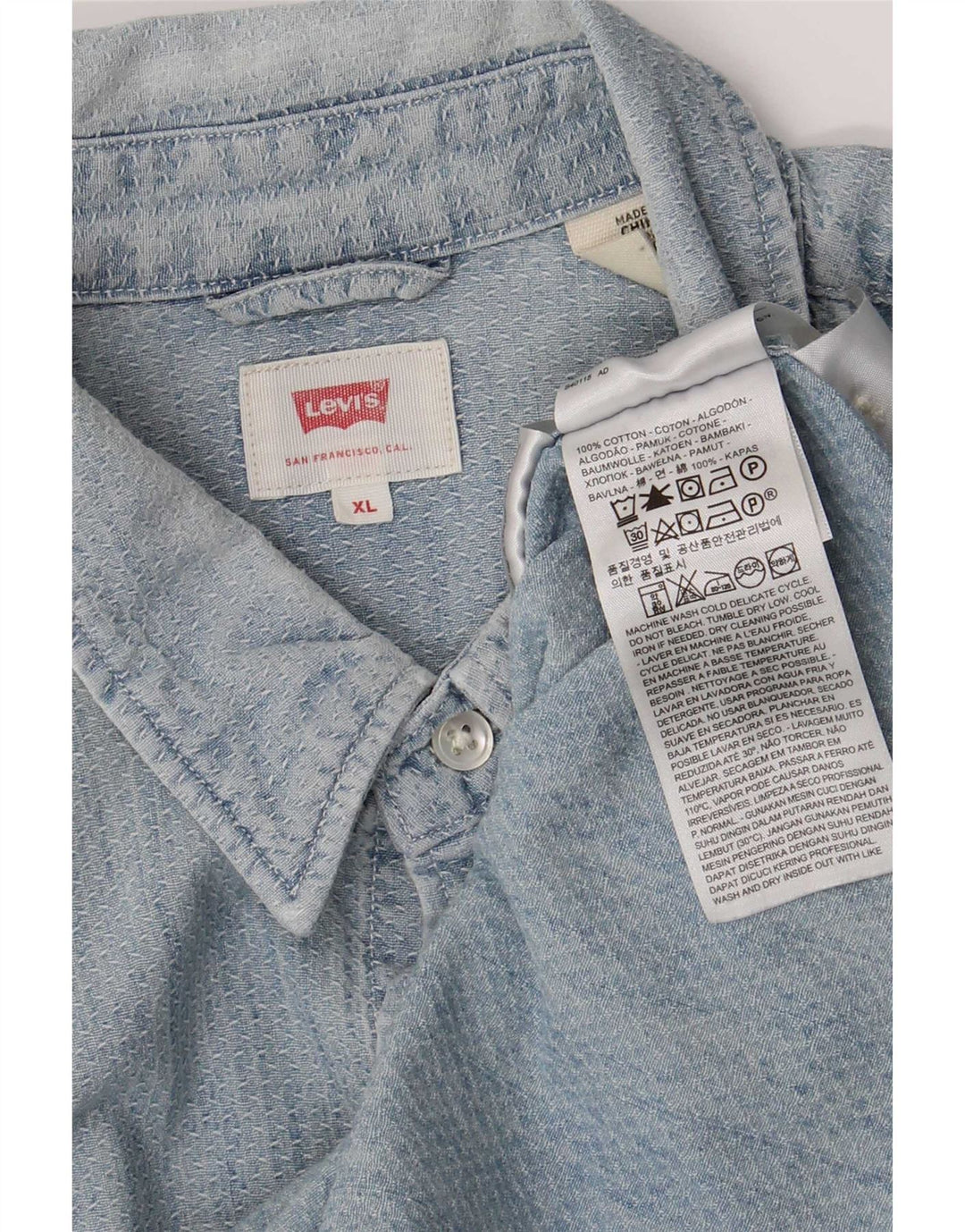 Camicia Levi's da uomo XL in cotone blu