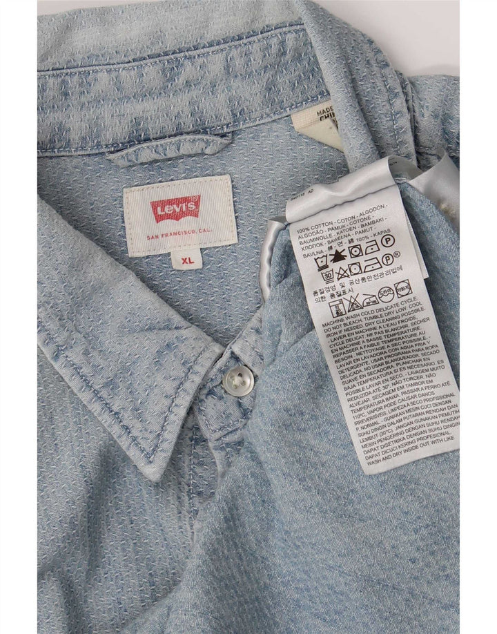 Camicia Levi's da uomo XL in cotone blu