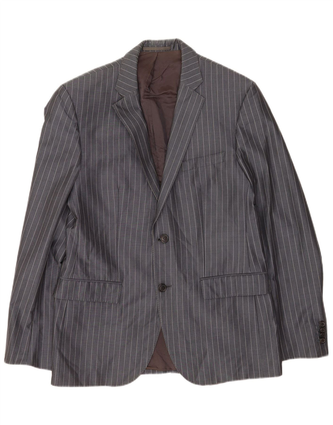 Giacca blazer da uomo a 2 bottoni Hugo Boss EU 48 gessato grigio medio