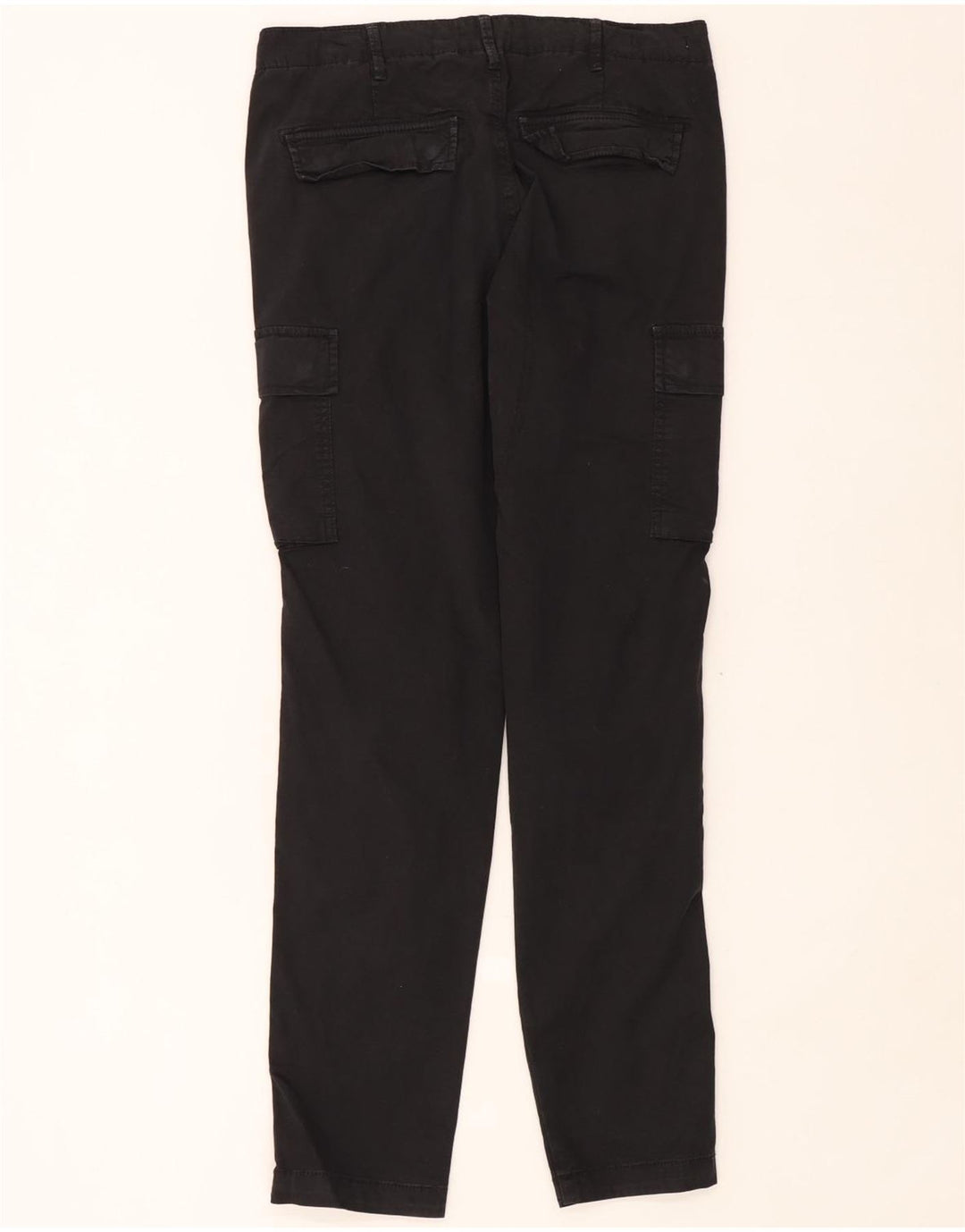 Pantaloni cargo dritti da uomo Jack & Jones W34 L32 cotone nero
