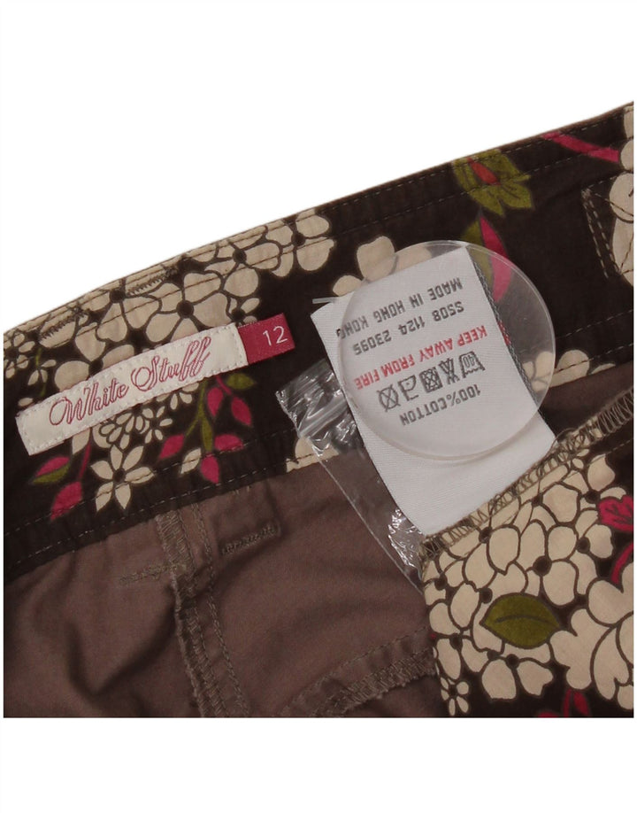 Pantaloncini chino bermuda da donna White Stuff UK 12 medi W32 cotone marrone