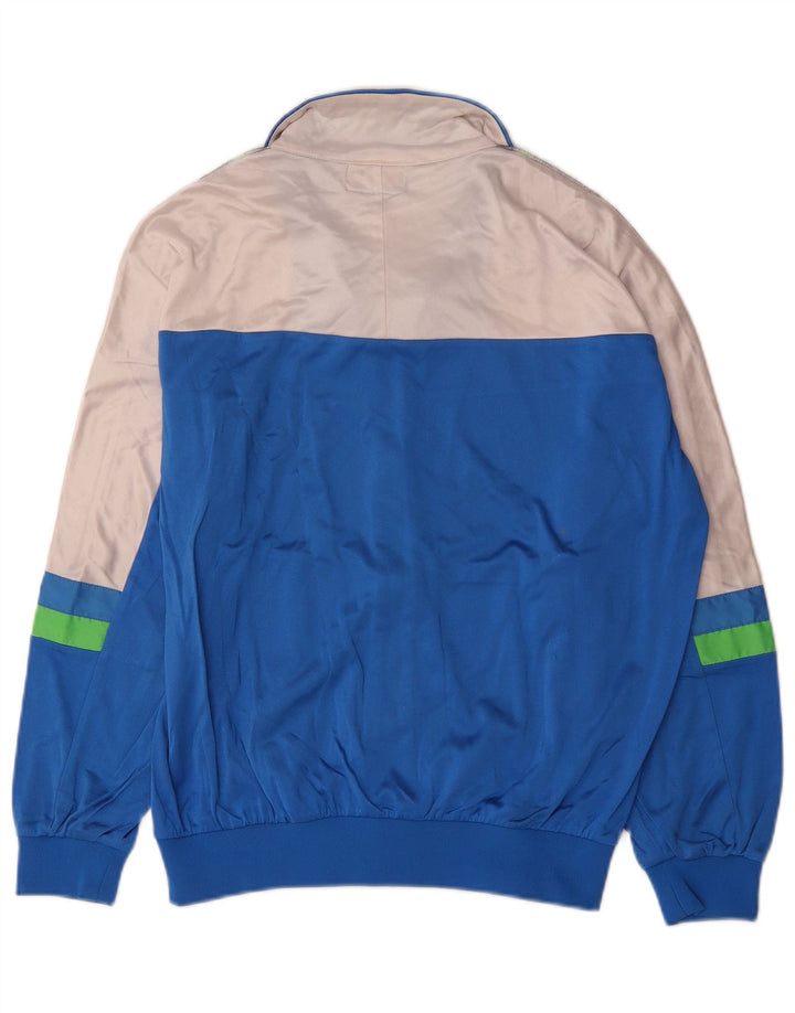 Giacca sportiva da uomo con grafica Asics, giacca grande, color block blu