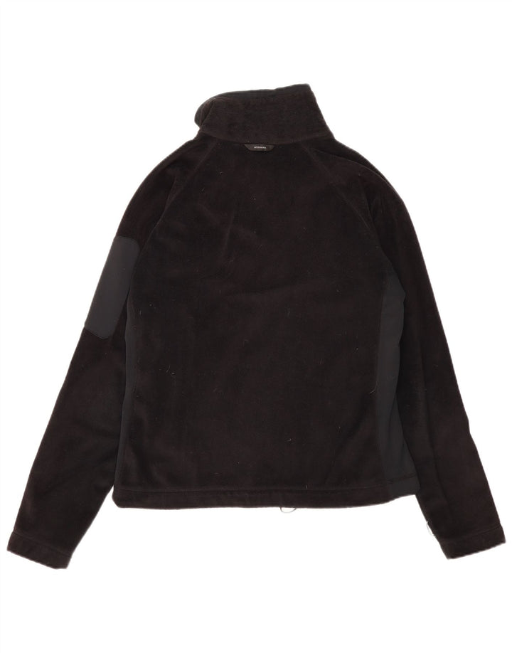 Giacca in pile Columbia Interchange da donna UK 16 grande poliestere nero
