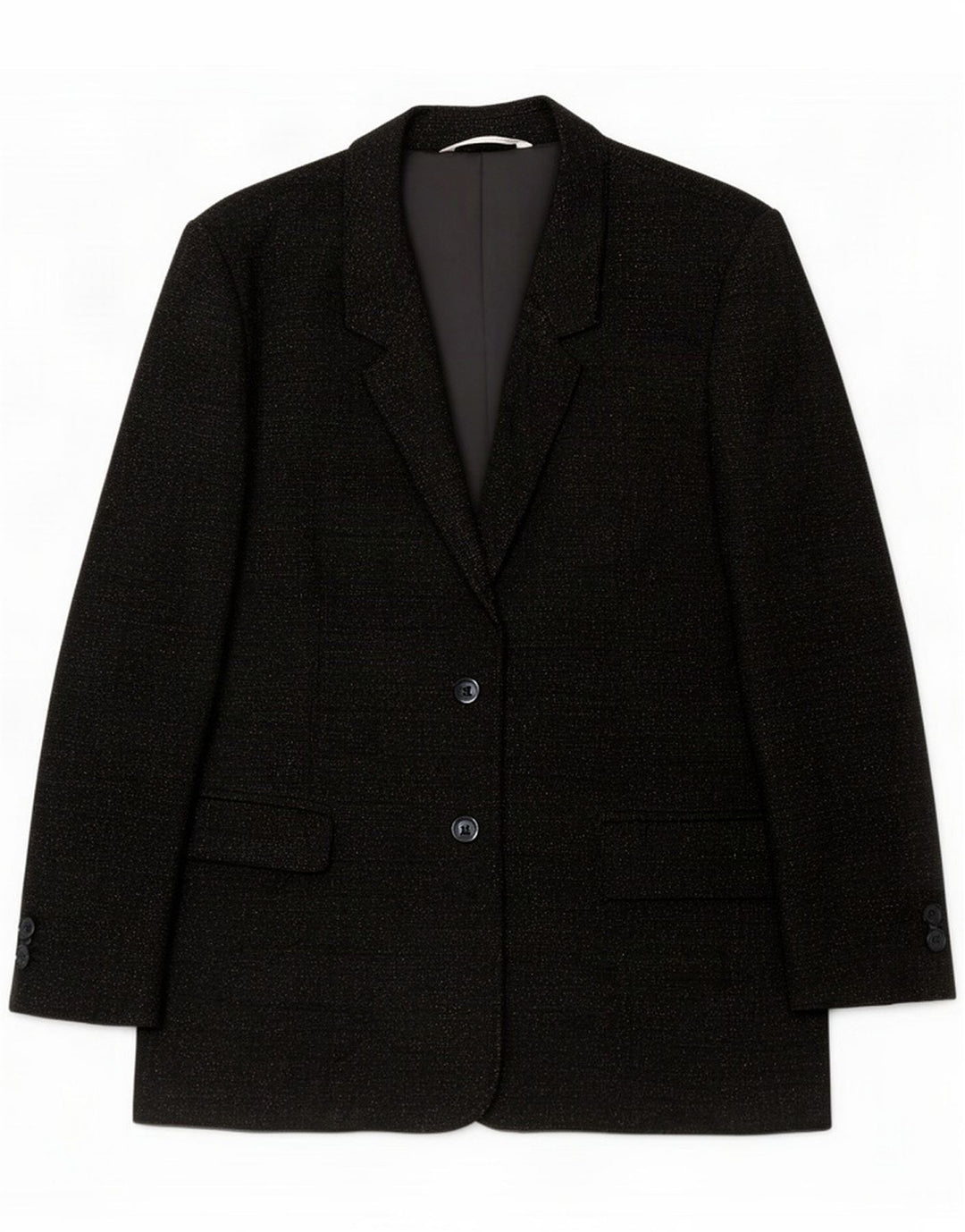 Marks & Spencer Petite Giacca blazer a 2 bottoni da donna UK 14 Medium Black