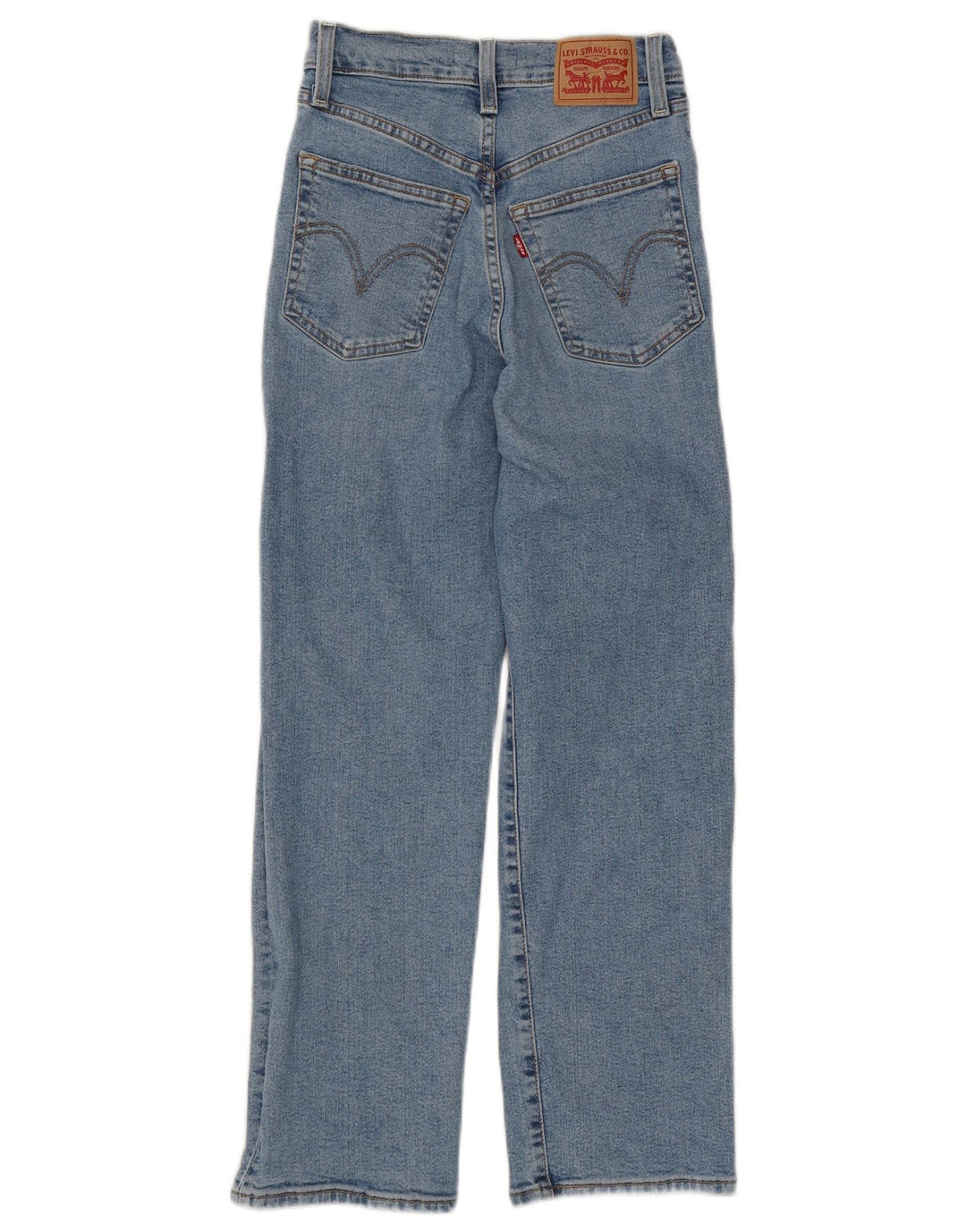 Jeans dritti Ribcage da donna Levi's W25 L27 cotone blu