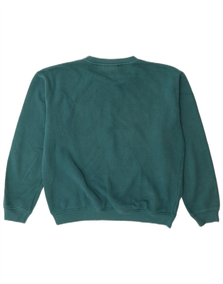 Felpa grafica da donna Ellesse Maglione UK 12 Cotone verde medio