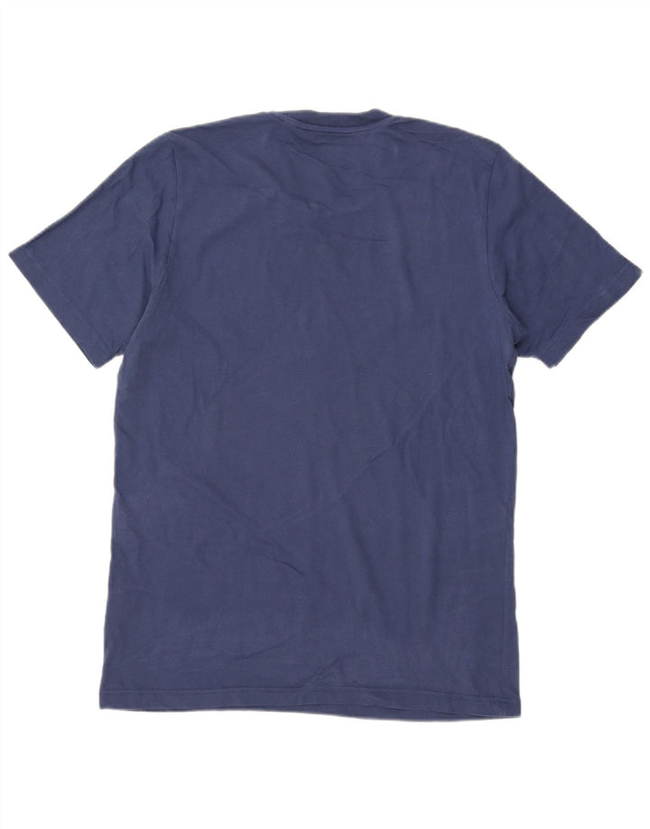 T-shirt da uomo Adidas Top media in cotone blu navy